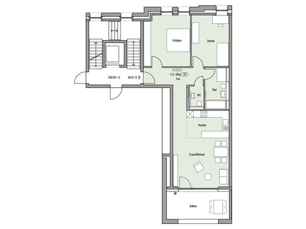 Familienfreundliche 3-Zimmerwohnung mit durchdachtem Grundriss