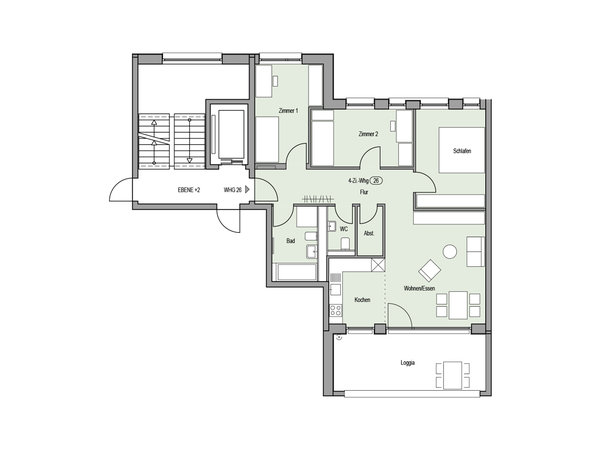 Neubau! Wohnträume werden wahr! Attraktive 4-Zimmer-Wohnung mit 16 m² Loggi...