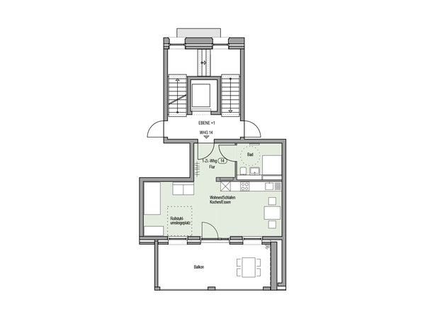 1-Zimmer-Apartment mit Balkon- ideal für Einsteiger