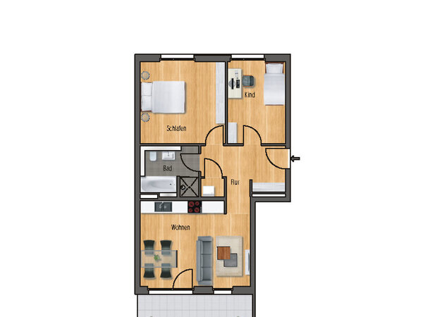 Moderne 3-Zimmer-Wohnung für die Familie!