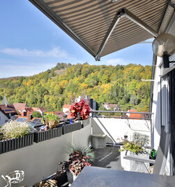 Aussicht vom Balkon