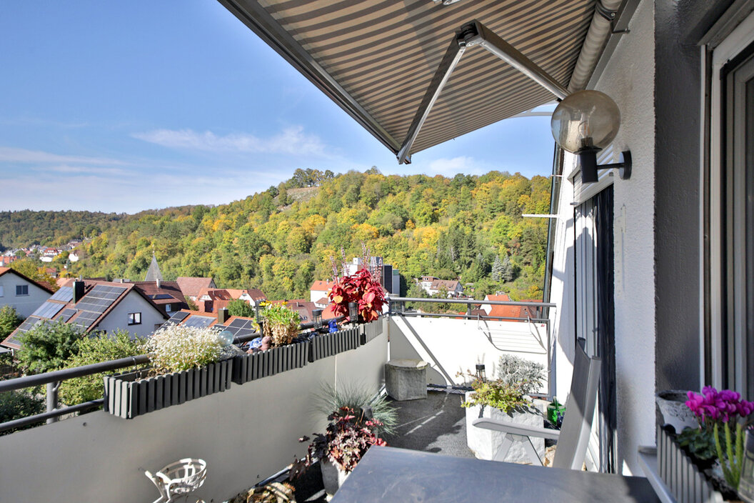 Aussicht vom Balkon