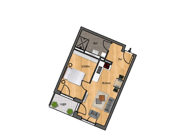 Tolle und moderne 2-Zimmer-Wohnung, seien Sie der erste Mieter!