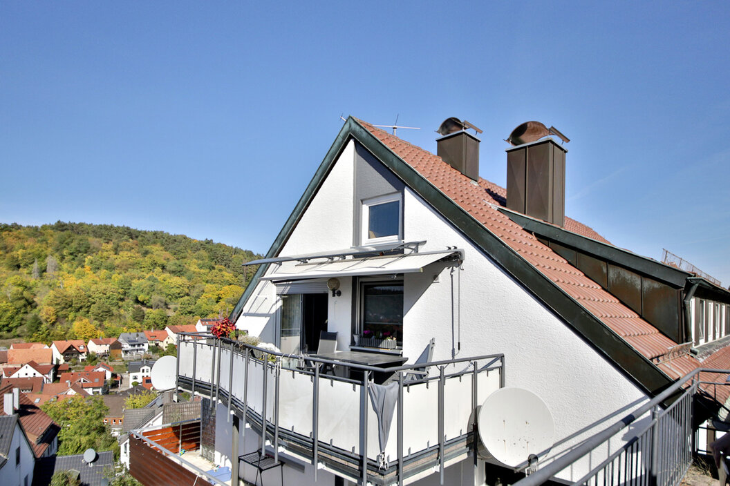 Blick auf den Balkon