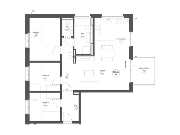 Familienfreundliche 4-Zimmer-Wohnung mit gigantischem Wohn-Essbereich und B...
